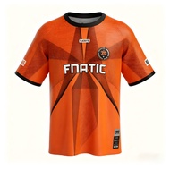 Fnatic Uniform 2025 Esports Club Jersey Valorant Game Style Men's T-shirt Outdoor Casual Sports Tops