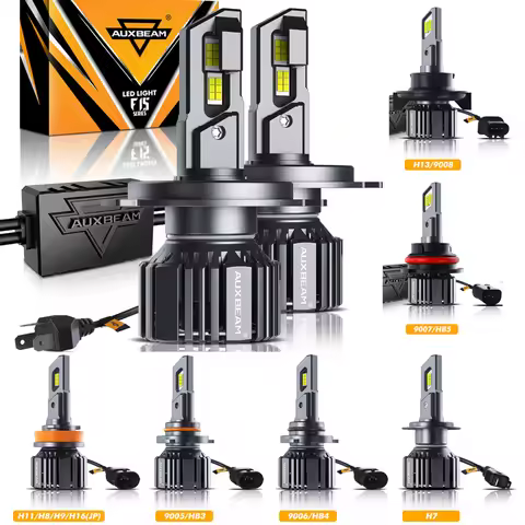 AUXBEAM 20000LM 6500K LED Headlight Bulbs F15 Series Canbus H4 H7 H11 9005 9006 9007 LED Car Head La