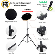 RealFeel Mountable Practice Drum Pad 8-inch Mountable Practice Pad with Natural Gum Top and Foam Bot