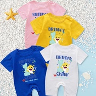 Birthday Shark Baby Romper Baby Clothing Cartoon Cute Jumpsuits Soft Newborn Rompers Boy Girl Clothes One Piece Nightwear