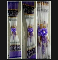 Gorden kupu kupu motif bunga / gorden vitrase / gorden ikat minimalis