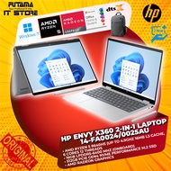 HP Envy x360 2-in-1 Laptop 14-fa0024/0025AU - AMD Ryzen 5 8640HS / 16GB RAM / 512GB Gen4 SSD/ AMD Radeon