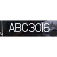 Number plate kereta 2D (tulisan dalam) papan boleh custom made
