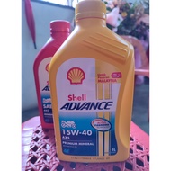 Fast Ship Out Shell Advance Motorcycle Engine Oil 4T AX5 15W-40 1L Minyak Motosikal Premium