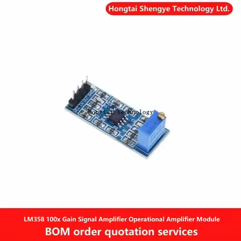 LM358 100x Gain Signal Amplifier Module 5V-12V Operational Amplifier Module