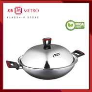 ASD Gusto Red Non-Stick Wok 36CM With Stainless Steel Lid (HP8536-RD)