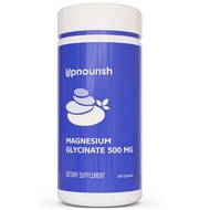 [ UPNOURISH ] MAGNESIUM GLYCINATE 500 MG ( 240 CAPSULES )