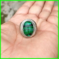 CINCIN BATU AKIK GREEN MALACHITE KANTORAN