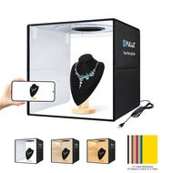 PULUZ 40cm Folding Portable Ring Light USB Photo Lighting Studio Shooting Tent Box with 6 x Dual-sid