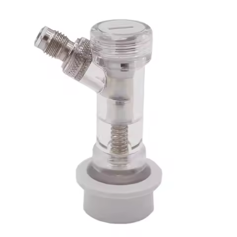 Ball Lock Disconnect with Check Valve Gas 1/4" MFL Thread Check Valve Disconnect Homebrew Beer Soda 