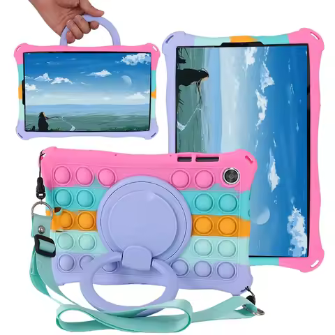 Tablet Cover For Lenovo Tab M10 FHD Plus 10.3 TB-X606F/X Case Kids Silicon Rotating Stand Tablet Cov