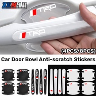 4/8Pcs Toyota TRD Transparent Car Door Bowl Sticker Anti Scratch Sticker Car Door Handle Protection 