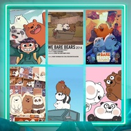 We Bare Bears Coated Aesthetic Poster Polaroid Vintage Room Decor Wall Collage Pictures Minimalist