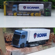 Maisto Scania 770 S Freight Haulers Container Truck Biru Diecast Lori  (± 18cm Panjang )