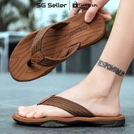 【SG SELLER】Men's Slippers Flip Flops Male Room Non-Slip Slippers Outdoor