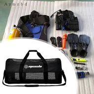 Aymzbd Waterproof Mesh Snorkeling Duffel Bag 60L Travel Storage Tote for Diving Fins Wetsuit Equipme