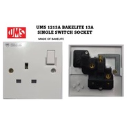 Ums 1213A 13A Bakelite Switch Socket with Heat Resistant