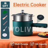 1.8L Mini Multi Cooker periuk nasi elektrik Non-Stick Electric Cooker with Steamer dapur elektrik Rice Cooker Hot Pot電煮鍋