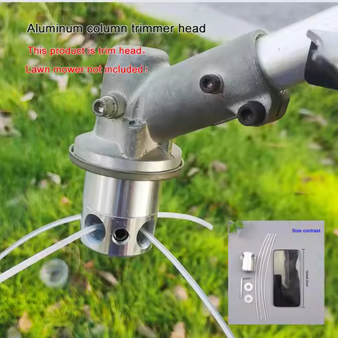 1Pc Aluminum Alloy Cylindrical Trimmer Head, Installation Hole 1Inch/2.54Cm, Side Fixed Lawn Rope Ea
