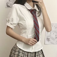 KEMEJA White women's shirt V-neck shirt Women's white tight shirt Women's white short-sleeved shirt