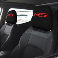 2 Pcs RS Black Car Headrest Cover Elastic Car Seat Headrest Cover Compatible Equinox Malibu Camaro T
