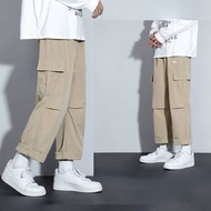 M-5XL READY STOCK Seluar Lelaki Cargo Pants Men Straight Cut Plus Size Loose Fashion Casual Pant