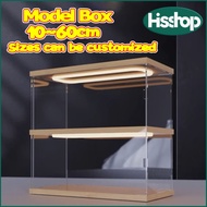 Customizable acrylic display box, suitable for Lego gundam dust box, model box,led display case