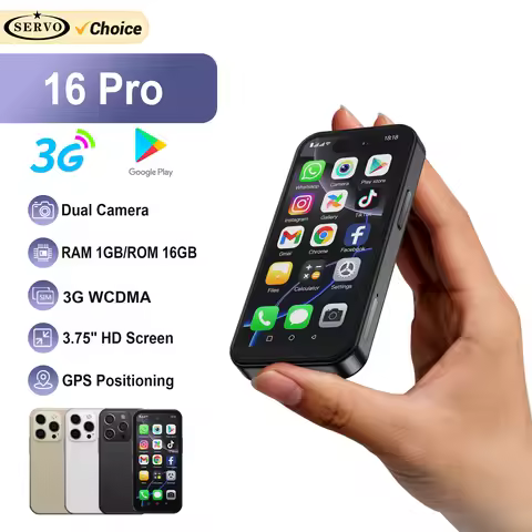 SERVO 16Pro Android Mini Smartphone 3G WCDMA 1GB+16GB Memory Play Store WiFi Hotspot 3.75" Small Sma