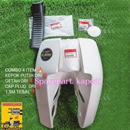 KEPOK PUTIH ORIGINAL HONDA , COMBO 4 ITEM  ,LEG SHIELD EX5 100% ORIGINAL HONDA ACCESSORIES COMBO EX5