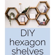 [DIY HEXAGON SHELF] Wooden Wall Decor Shelf Home Decor Idea Kayu Gantung Dinding Rak Kayu Rak Pasu R