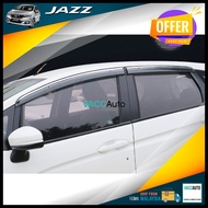 Honda Jazz Fit GK GK5 T5A 3rd Door Visor with Steel Lining Chrome Vacc Auto 2014 - 2025 Jazz GK Vacc