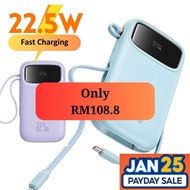 Baseus Qpow2 20000mAh PD 22.5W 20W Fast Charging Powerbank Built in Dual-Cable Portable Charger Digital Display