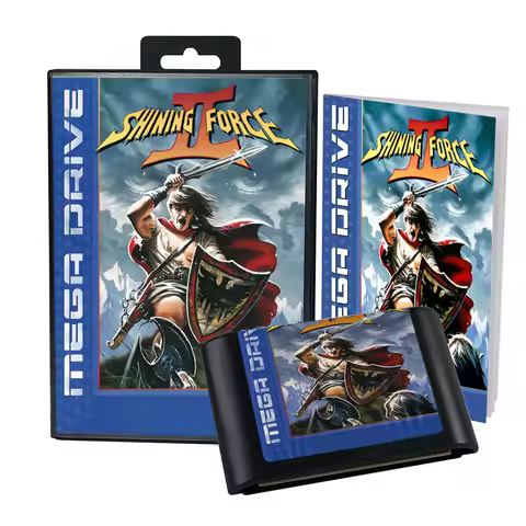 Shining Force 2(Battery Save) EUR Cover Game for SEGA MD Mega Drive Genesis Consoles Game Cartridge 