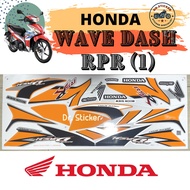 HONDA WAVE DASH RSR V1 LIMITED Stripe Stiker Sticker WAVEDASH DASH110 DASHRSR (1) BODY COVERSET COVER SET KAVERSET