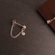 低調小鑽 純銀手工耳環 蘇聯鑽 可單支買