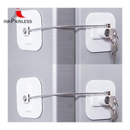 Refrigerator Lock, Mini Fridge Lock with Key for Adults, Lock for a Fridge, Cabinet Door(White 2Pack)