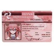 Genshin Impact Anime Identification ID Card PVC Photocard Figure Cosplay Collection Card