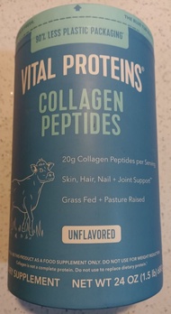 膠原蛋白胜肽粉 (無味) 1.5 lb (680 g, 24 OZ) 美國膠原蛋白粉Vital Proteins Collagen Peptides Unflavored,全新