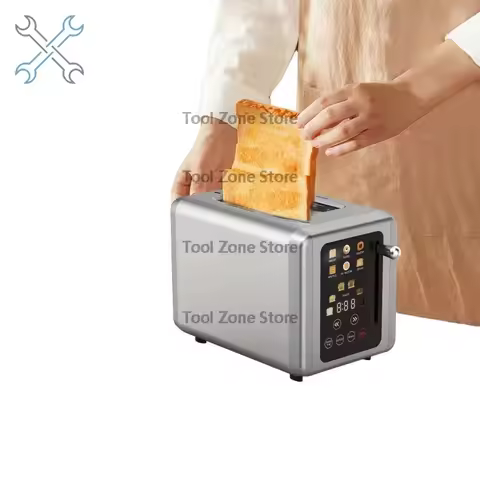 Commercial Electric 2 Pieces Smart Touch Screen Panel Toaster Bread Bread Kitchen Pop-Up Toaster San