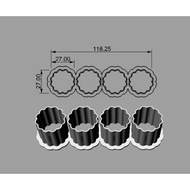 Clay cutter MASS ROUND WAVY 4B