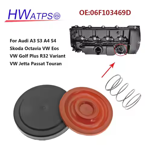 OE: 06F103469D Car Engine PCV Valve Cover Repair Kit With Membrane For Audi A3 S3 A4 S4 Skoda Octavi