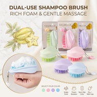 Silicone Ergonomic Scalp Massager Shampoo Brush | Wet & Dry Hair Wash Comb