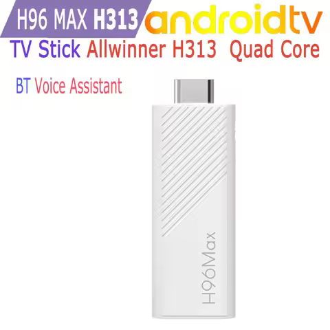 H96 Max H313 Android TV Stick Allwinner Quad Core 4K Video Wifi6 Voice Assistant Smart TV Box