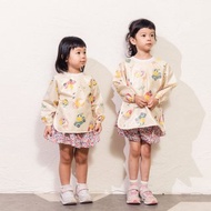 PiyoPiyo 黃色小鴨 防水抗髒污長袖圍兜飯兜畫畫衣