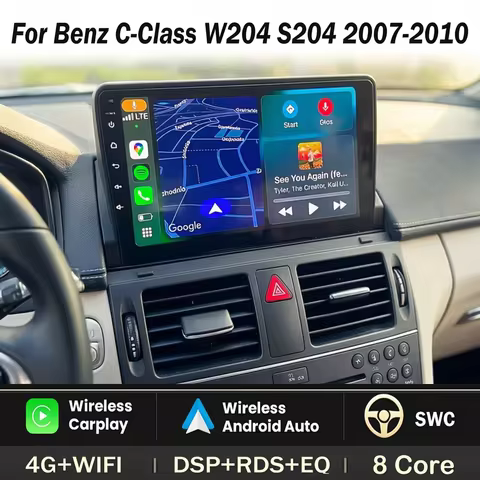 W204 Android Carplay Radio Car Radio For Mercedes-Benz C-Class W204 S204 2007-2010 Android Auto Play