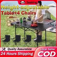 【Seeking Mall】Portable Egg Roll Table -Foldable Aluminum Camping Table forBBQ, Hiking, and Outdoor A