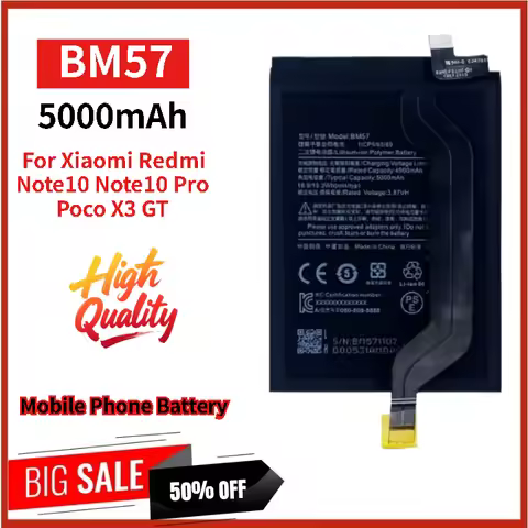 High Quality BM57 3.87V 5000mAh Phone Battery for Xiaomi Redmi Note10 /10 Pro / Poco X3 GT Brand New