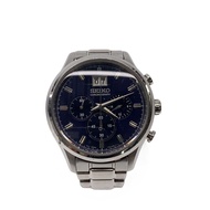 SEIKO mens watches Chronograph Big date quartz wrist watch analogues stainless NVY SS 7T04-0AE0 Dire