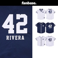 Fanatics MLB Authorized New York Yankees RIVERA 42 Jersey Classic Retro Style Breathable