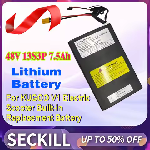 18650 48V 7.5Ah Lithium Battery Pack 13S3P for KUGOO V1 Electric Scooter Built-in Replacement Batter